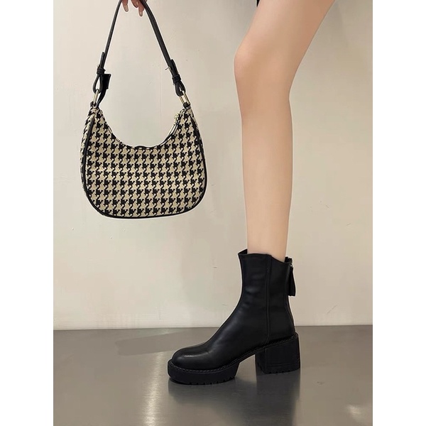 N46 LOẠI 1 CÓ VIDEO THẬT Boots Bốt ngắn thấp cổ da bóng mũi tròn độn đế 7p mẫu mới hot 2022 CÓ ẢNH THẬT