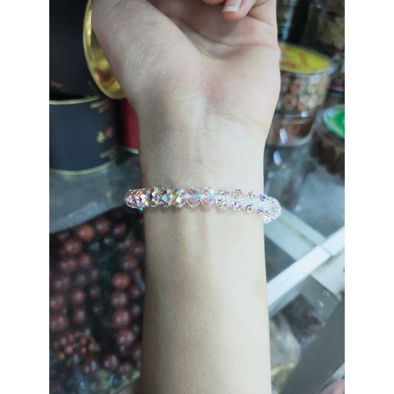 Vòng pha lê Swarovski Hạt Bánh cam 8ly,12ly