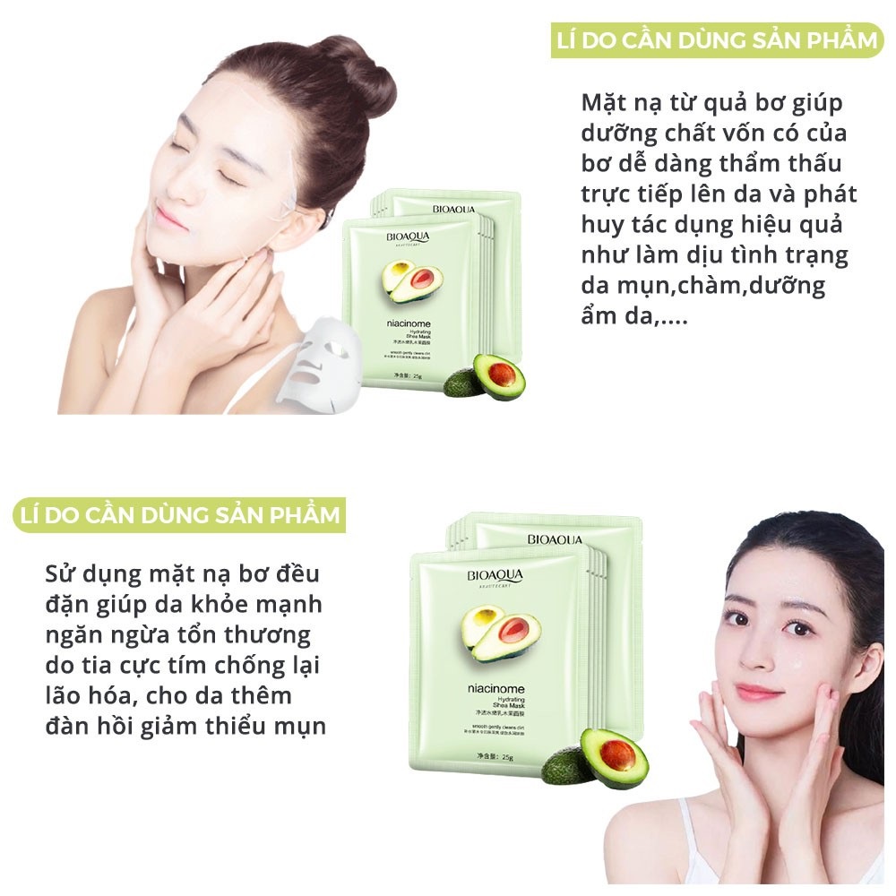 Mặt nạ dưỡng da quả bơ cấp ẩm chống lão hóa dưỡng trắng da giảm mụn | BigBuy360 - bigbuy360.vn