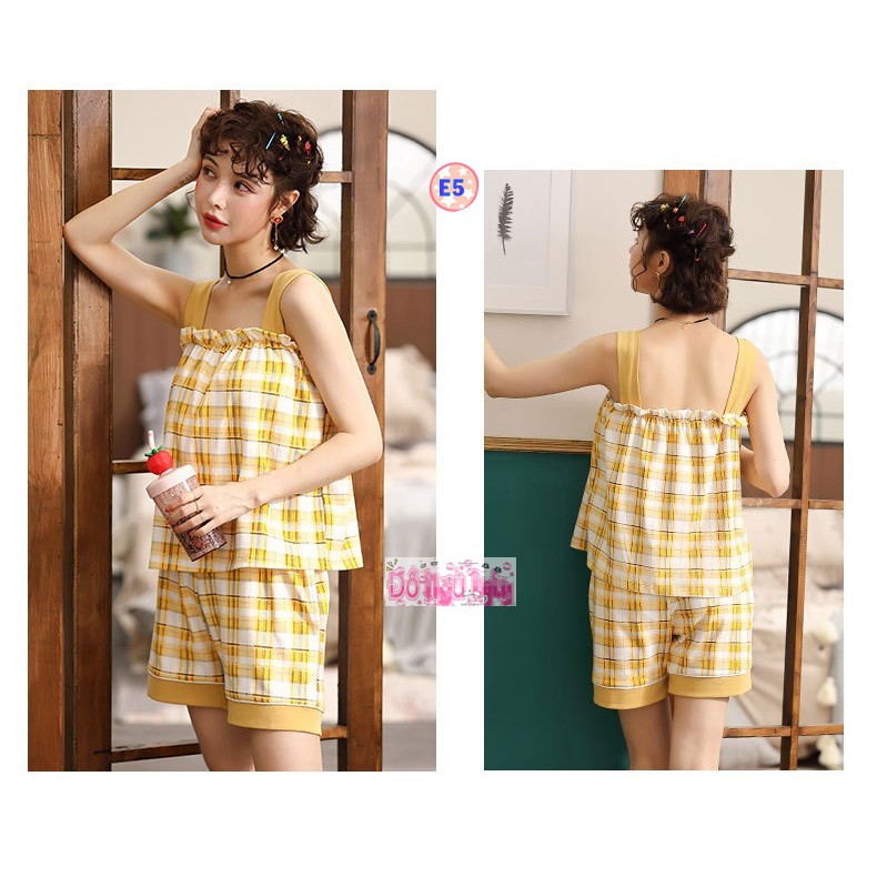 Bộ Pijama Cộc Tay Mã E5 (cotton Mềm Mịn)