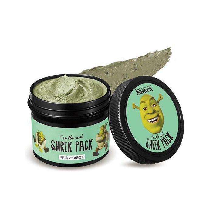 Mặt nạ đất sét tươi bạc hà thải độc, sáng da Olive Young x Dreamworks I'm The Real Shrek Pack 110g Hàn Quốc