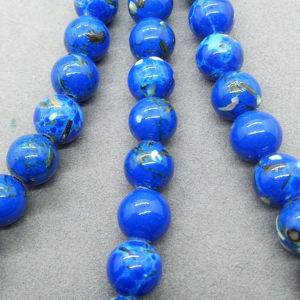 Chuỗi Hạt Đá Ngọc Lam Tự Nhiên Hình Vỏ Sò 4-12mm Dùng Làm Vòng Đeo Tay diy