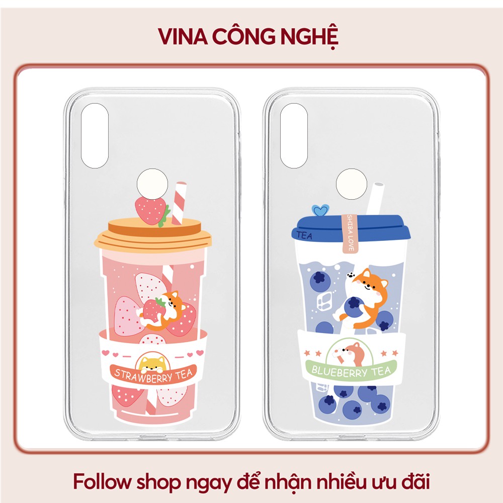 Ốp lưng Vsmart Joy 3/Joy 4/Bee 3/...Silicone dẻo trong viền bảo vệ camera hình Cốc nước