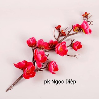 cành hoa đào hoa mai trang trí bánh