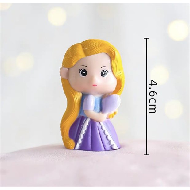 Trang trí công chúa chibi Tóc Mây - Phụ kiện trang trí bánh sinh nhật