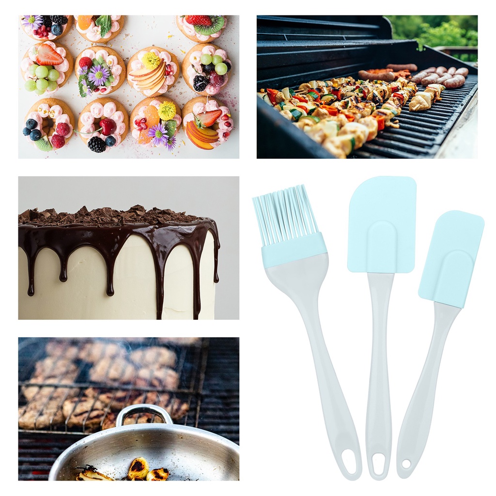 Set 3 Cọ Silicon Làm Bánh Đa Năng Tiện Dụng
