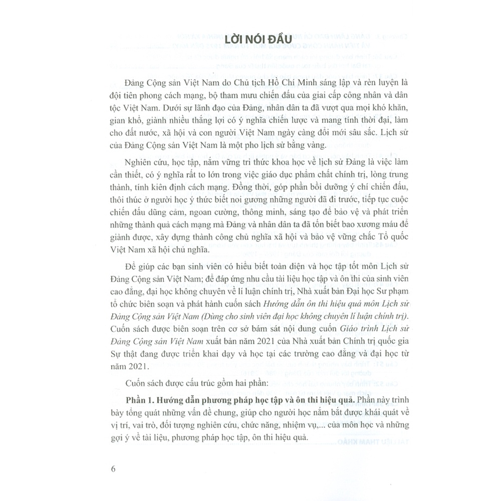 Sách - Hướng Dẫn Ôn Thi Hiệu Quả Môn Lịch Sử Đảng Cộng Sản Việt Nam (Dùng Cho Sinh Viên Đại Học Không Chuyên Lí Luận...)