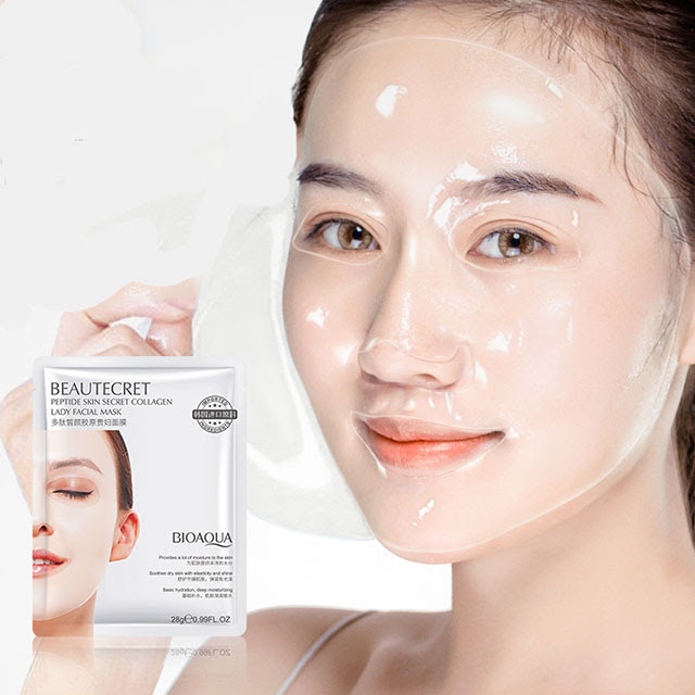 Mặt Nạ Thạch Collagen  Cấp Nước Giúp Da Căng Bóng Mịn Màng Bioaqua Mask Nội Địa Trung