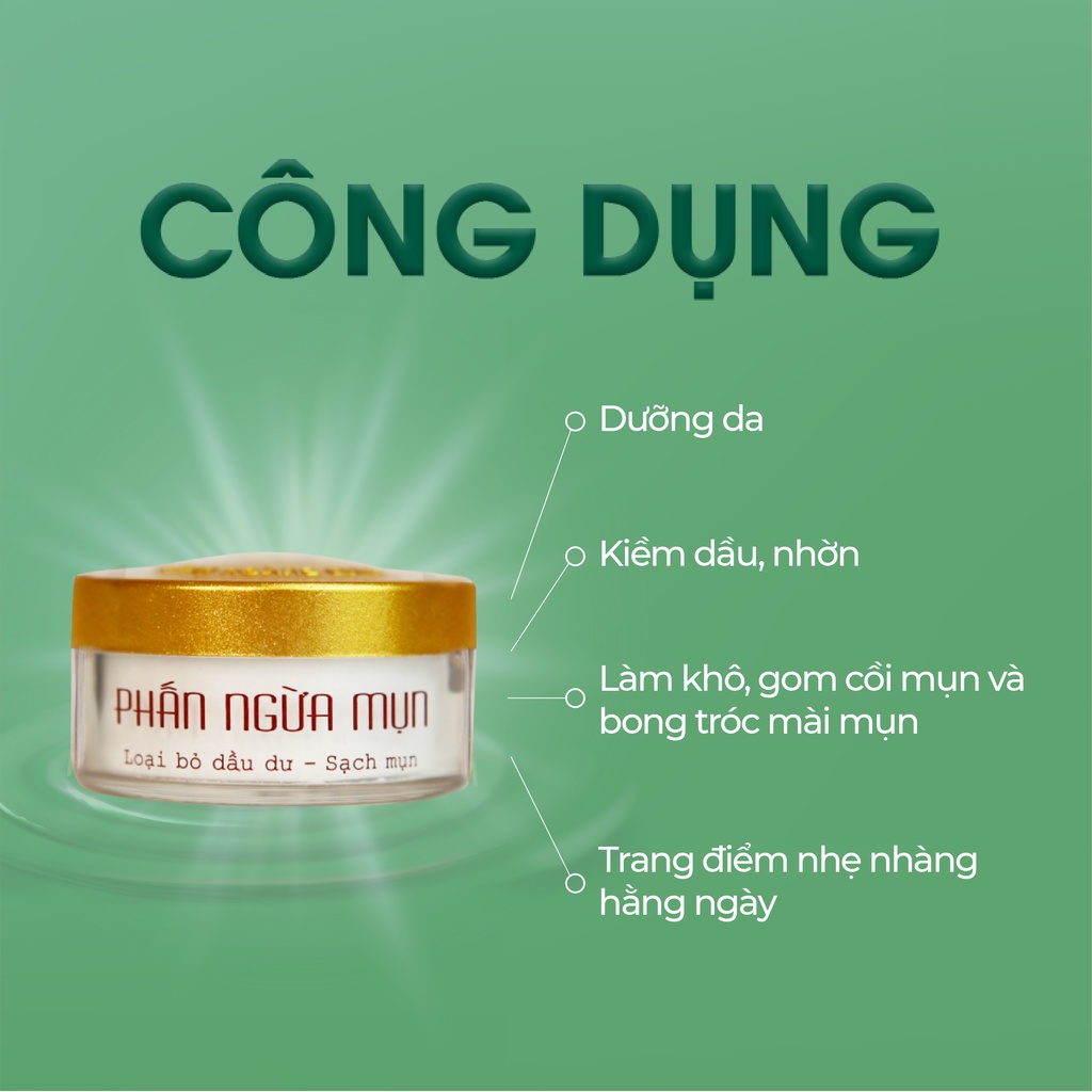 Phấn ngừa mụn dạng nén Phấn nụ Hoàng Cung giúp làm khô và gom cồi mụn, bong tróc mài mụn 25g