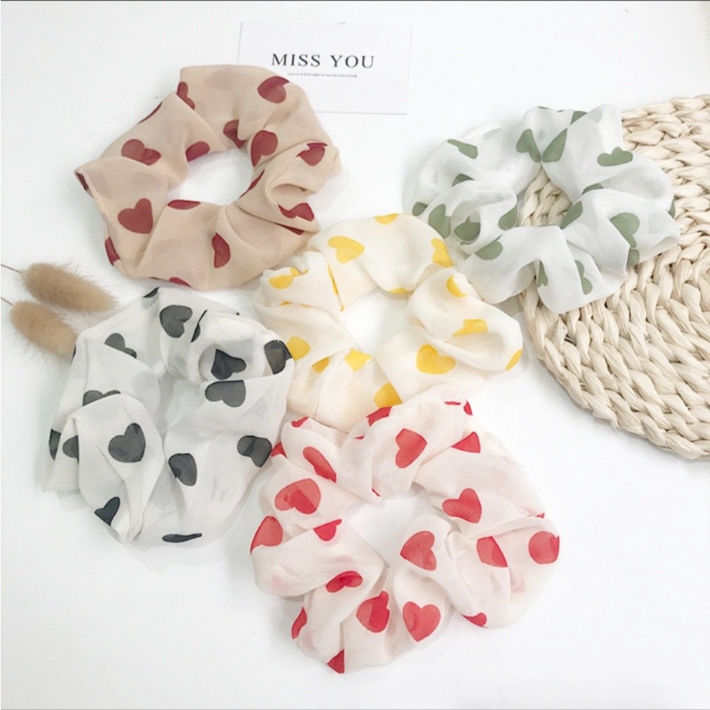 Dây buộc tóc, cột tóc scrunchie hoa quả dễ thương - S05