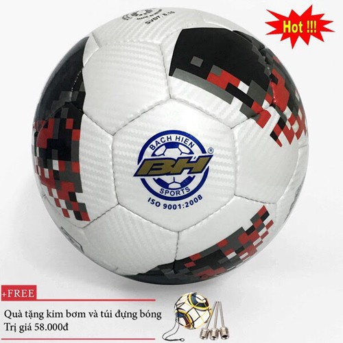 Quả bóng đá World Cup Bách Hiền tiêu chuẩn Size 5 tặng kèm lưới+kim bơm bóng