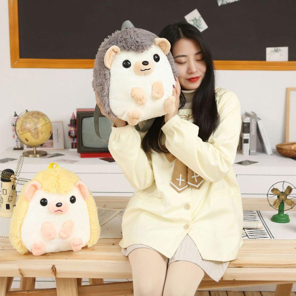 Ba Lô Hình Nhím Nhồi Bông Mềm Mại Sức Chứa Lớn Cho Bé