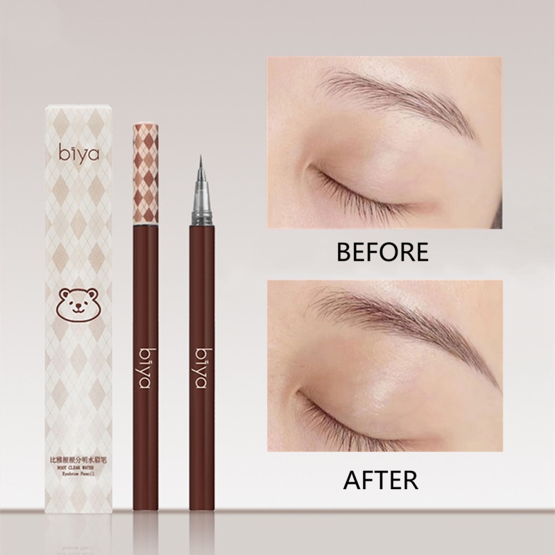 Bút Kẻ Lông Mày Dạng Lỏng 3 Màu Đầu Cọ Mềm Mịn Không Thấm Nước Và Mồ Hôi Lâu Trôi Tự Nhiên