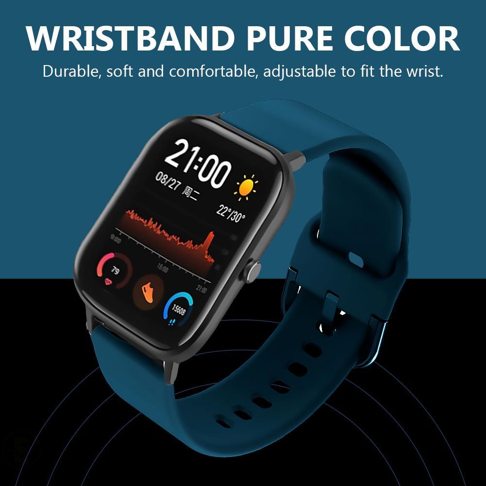 Ud Dây Đeo Silicon 20mm Cho Đồng Hồ Thông Minh Amazfit Gts Garmin Move Vivomove Hr