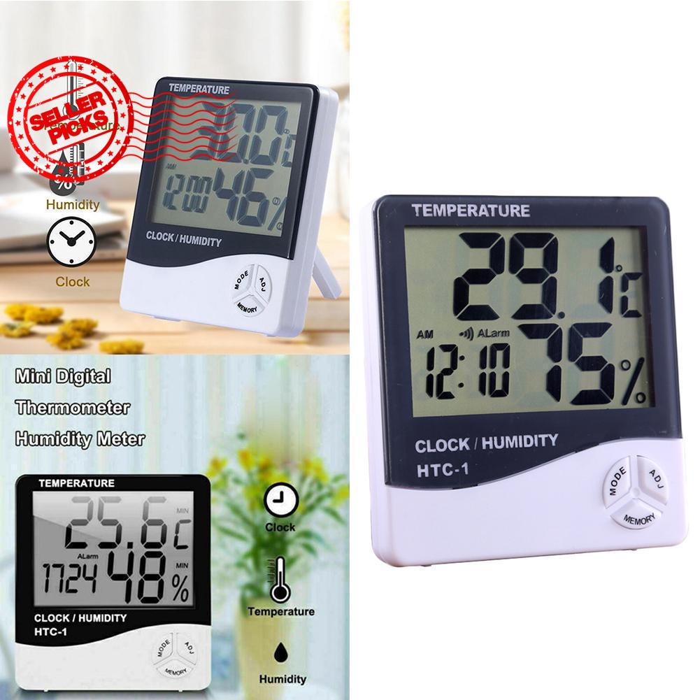 Đồng Hồ Đo Nhiệt Độ Độ Ẩm Màn Hình LCD Kỹ Thuật Số 18*13*4cm B6D6