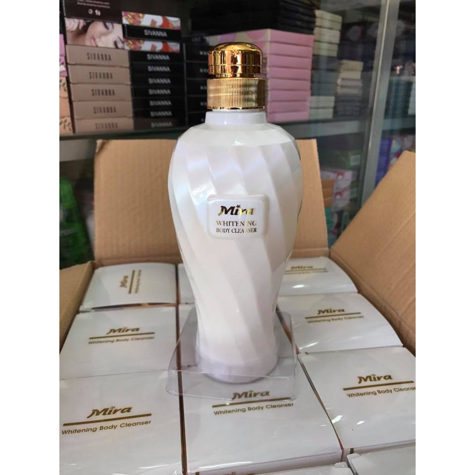 SỮA TẮM DƯỠNG TRẮNG DA TINH CHẤT SỮA &amp; HƯƠNG HOA CỎ MIRA 650ML