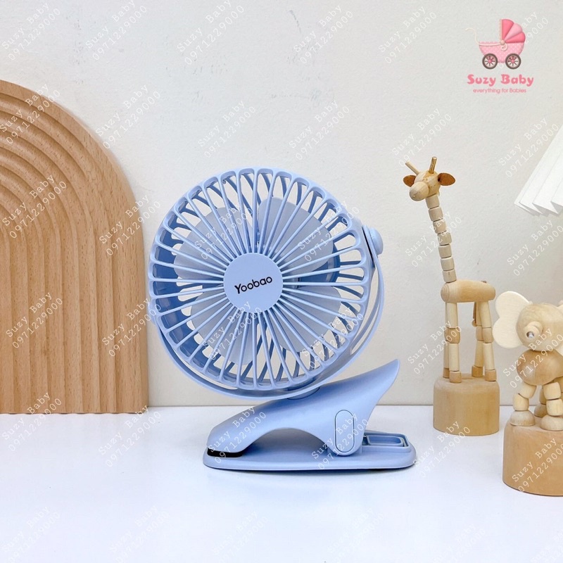 QUẠT MINI KẸP XE ĐẨY CHÍNH HÃNG