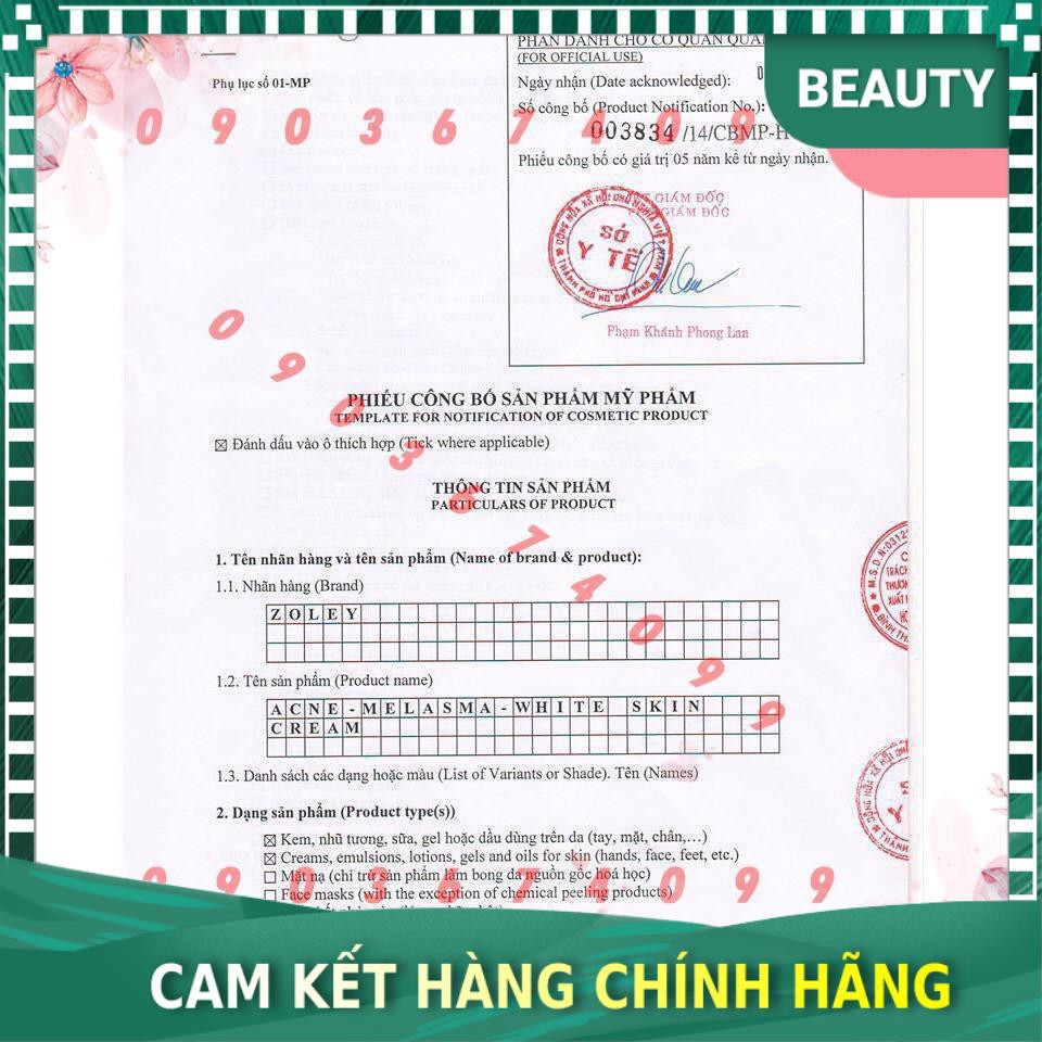 [Chính hãng 100%] Kem Zoley 10gr 4 chức năng (Mụn, Nám, Lão hóa, Trắng da)