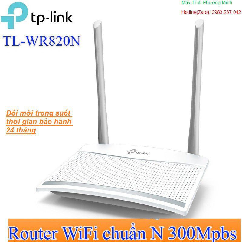 Bộ Phát Wifi 2 Râu TPLink 820N - Router Wi-Fi Chuẩn N Tốc Độ 300Mbps - Hàng Chính Hãng bảo hành đổi mới trong 24 tháng | BigBuy360 - bigbuy360.vn