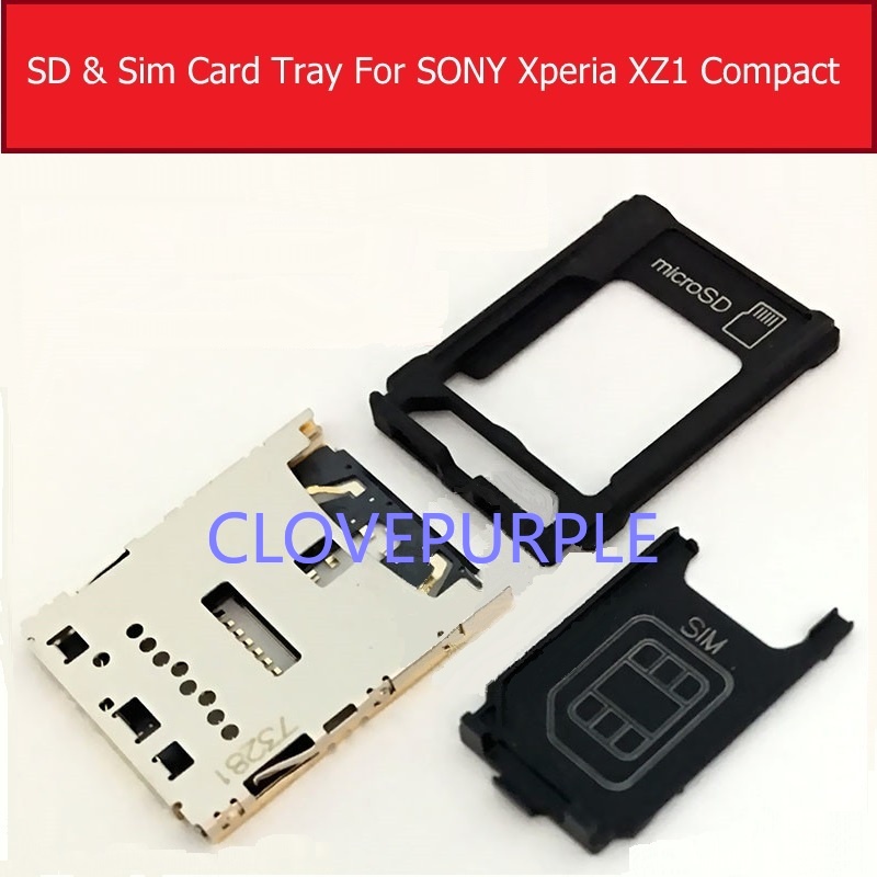 Khay Đựng Thẻ Sim Điện Thoại + Khe Cắm Thẻ Nhớ Cho Sony Xperia Xz1 Compact G8441