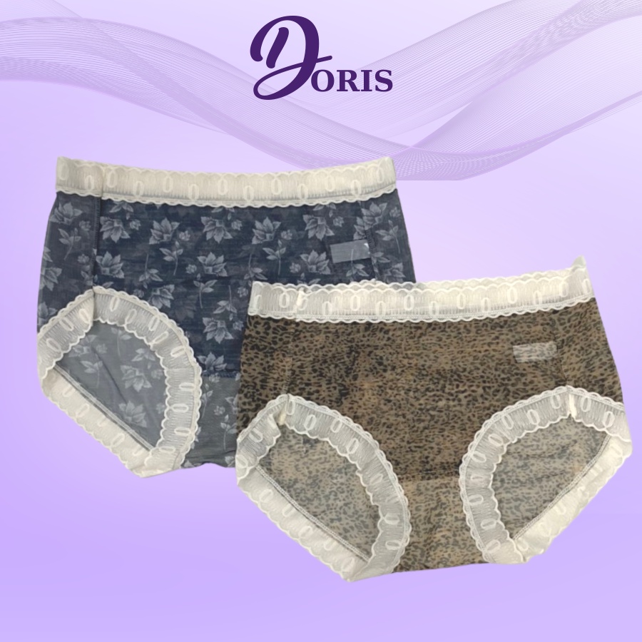 Quần Lót Ren Lưới Mỏng Co Dãn Siêu Thoáng Mát Họa Tiết Xinh Xắn DORIS 12