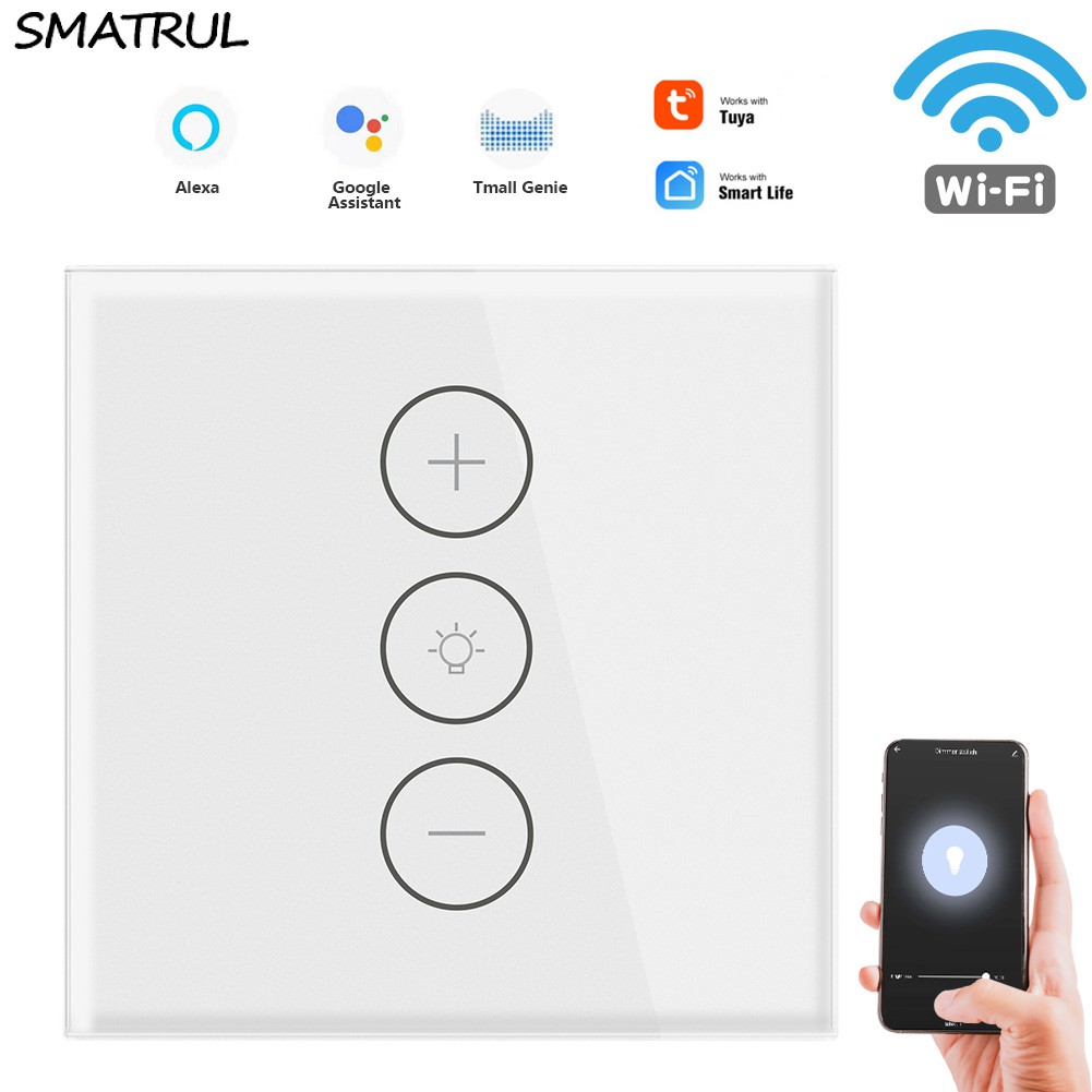 Công tắc đèn SMATRUL TUya cảm biến từ xa WiFi không dây dùng APP Smart Life cho Amazon Alexa và Google Home 220V 110