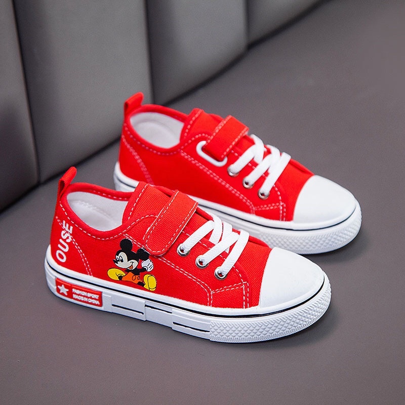 Giày vải thể thao mickey đế mềm chống trơn trượt dành cho bé trai & bé gái