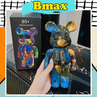 Loa bluetooth mini - Loa mini bearbrick bass mạnh giá rẻ B5+ chống nước với thiết kế cute dùng cả cho decor trang trí