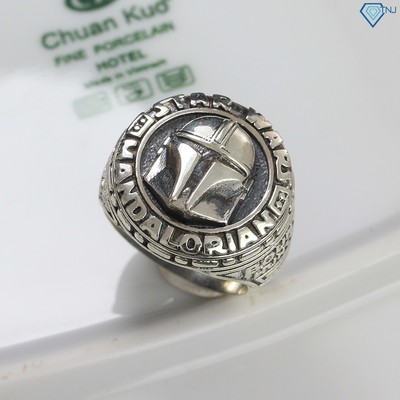 Nhẫn bạc nam Star Wars Mandalorian cá tính NNA0208 Trang Sức TNJ