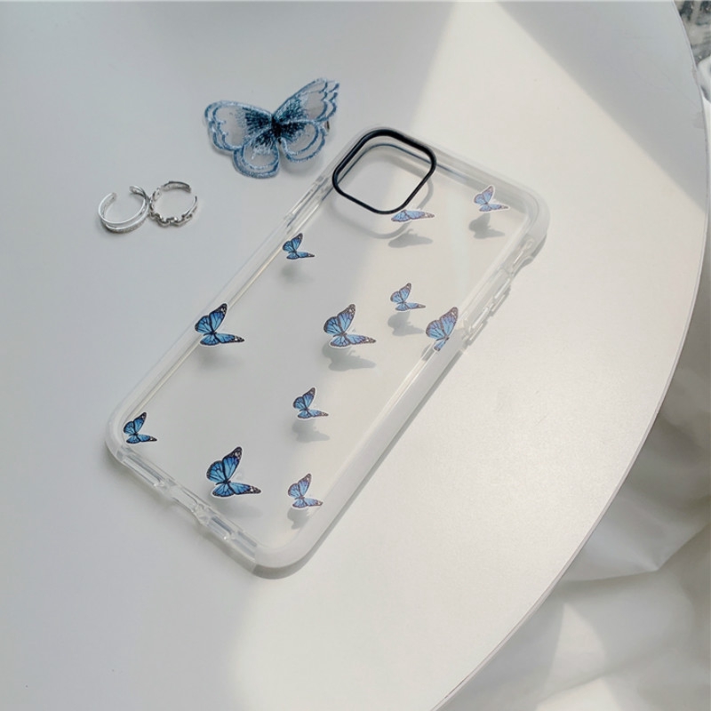 Ốp Điện Thoại Silicon Hình Bướm Xanh Dương Cho Iphone 11promax 7plus / 8 / Xr / Xs | BigBuy360 - bigbuy360.vn