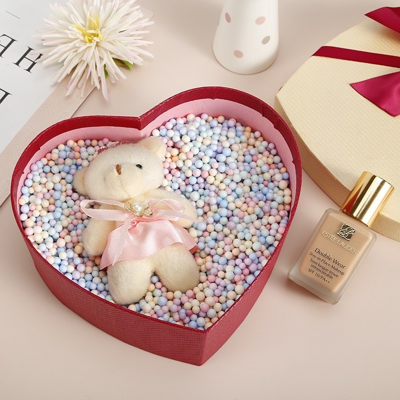 Gói 50/ 100g hạt xốp màu trơn dùng để trang trí hộp quà nhiều màu