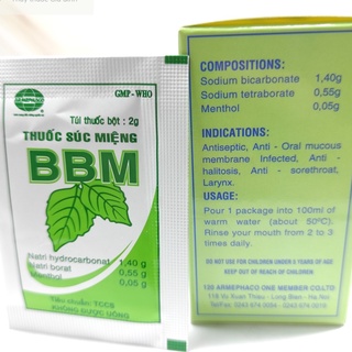 Túi Bột Súc Miệng BBM Túi 12 gói