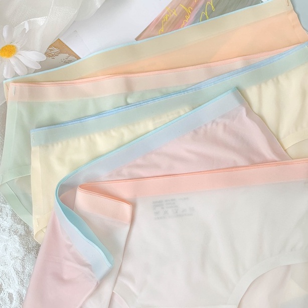 [70kg - 40kg----Xl L M] Quần Lót Lụa Lạnh Không Đường May LI012#- 003 Quần Lót Từ Lụa Lạnh Không Lộ Viền May Thoáng Khí Phong Cách Hipster