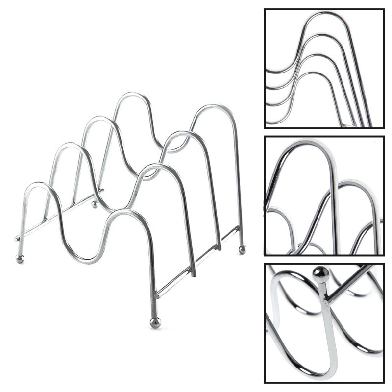 Giá Đỡ Nắp Nồi Bằng Kim Loại Ba Tầng Tiện Dụng Cho Nhà Bếp
