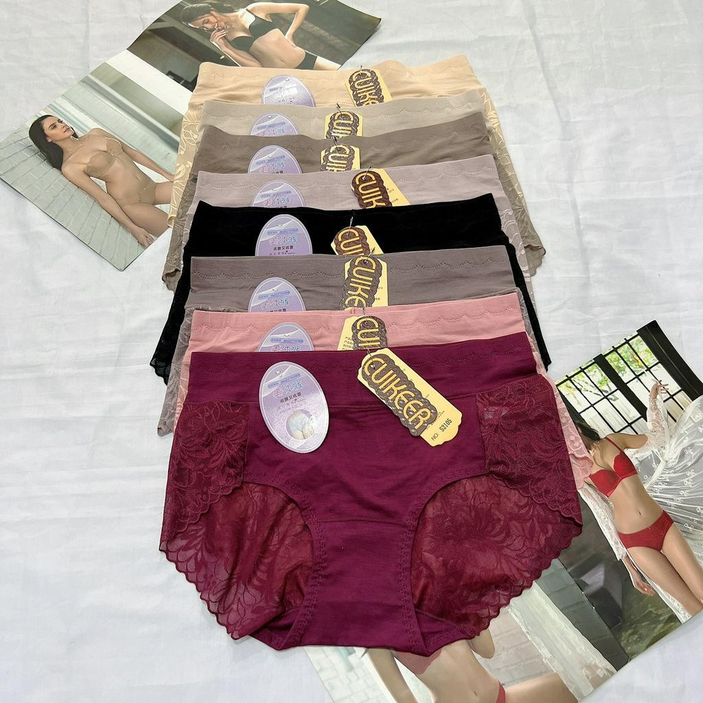 Quần lót nữ cotton viscose cao cấp cạp cao 2105 mềm mại thấm hút mồ hôi thoáng mát freesize từ 45kg-65kg