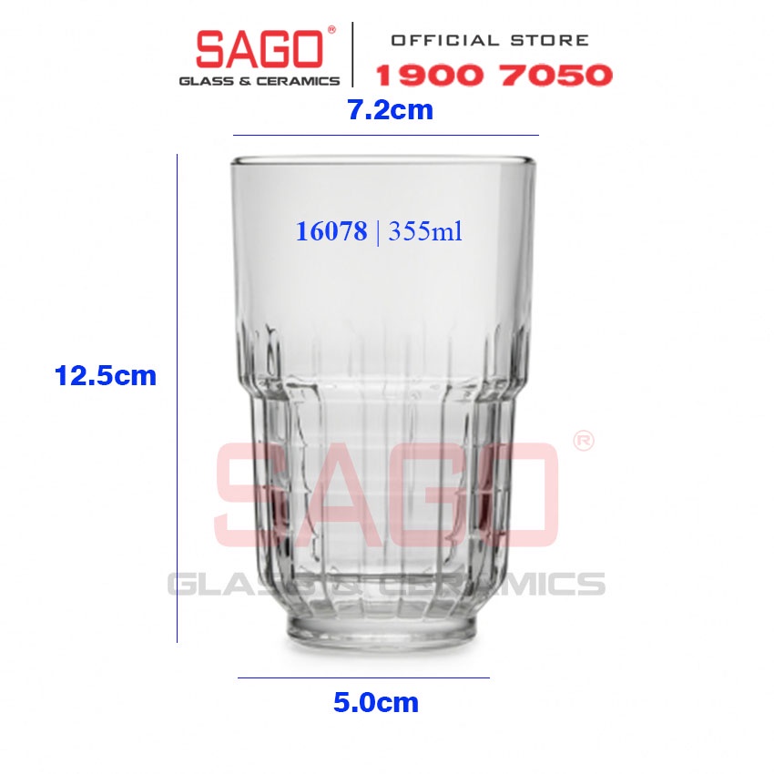 Ly Thủy Tinh Cường Lực LINQ White Beverage 355ml | Thủy tinh Cao Cấp