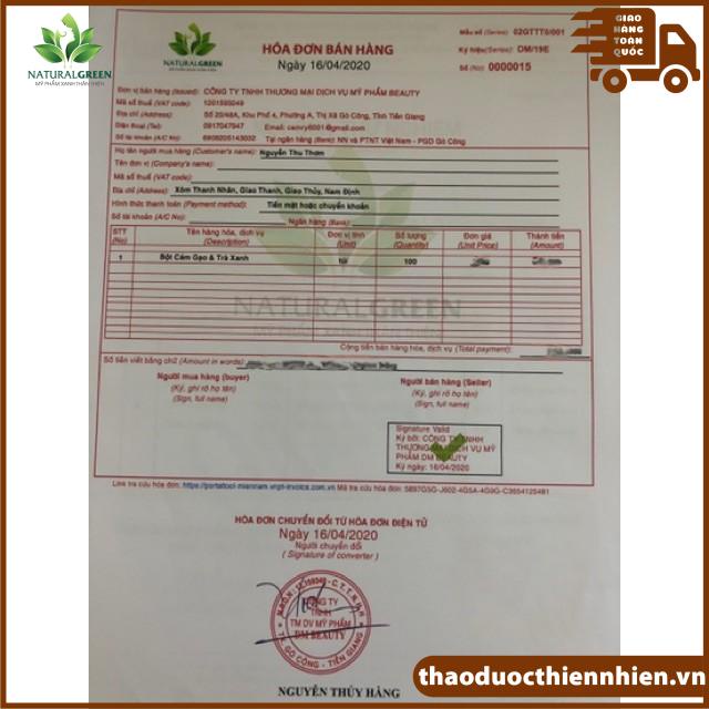 Gói 300gr tắm trắng cám gạo trà xanh,đắp mặt dưỡng da dùng cả cho face & body chính hãng