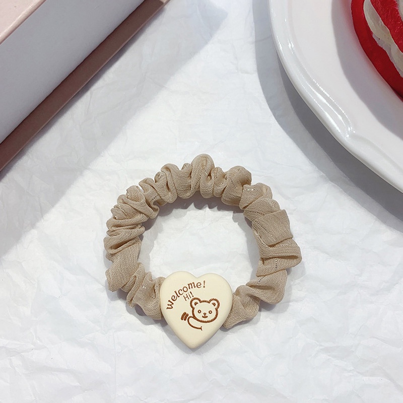 1 Dây Cột Tóc Màu Trà Sữa Dễ Thương Phong Cách Hàn Quốc Cho Nữ