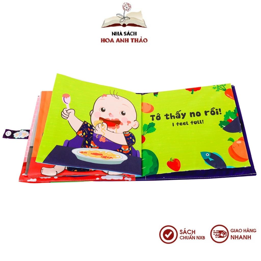 Sách vải Lalala baby song ngữ đa tương tác Bé cảm thấy thế nào?