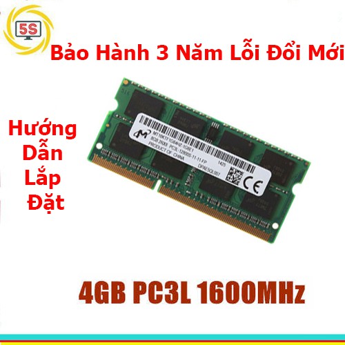 Ram Laptop Micro 2gb, 4gb PC3l-Buss 1600-Bh 36 Tháng