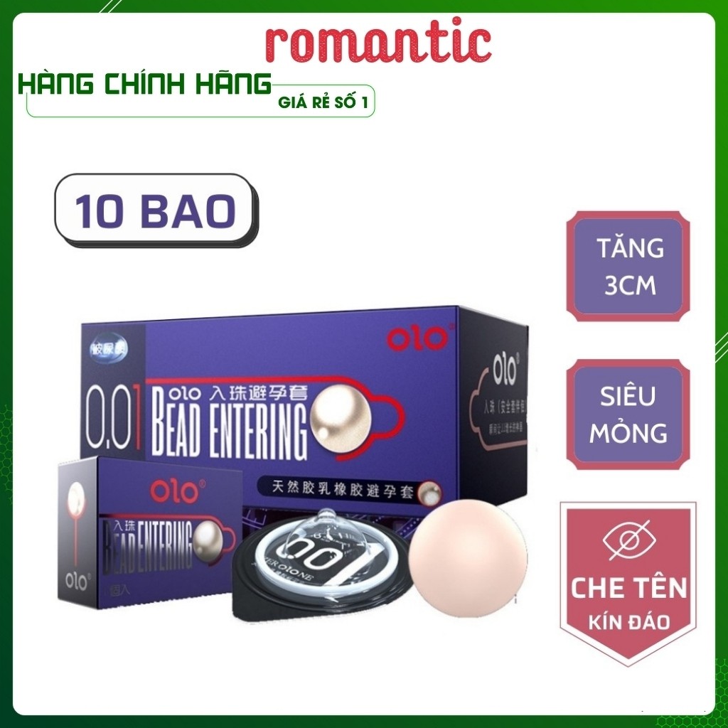 Bao cao su OZO siêu bi, siêu mỏng, tăng thêm 3cm chiều dài - Hộp 10 chiếc - olo_store