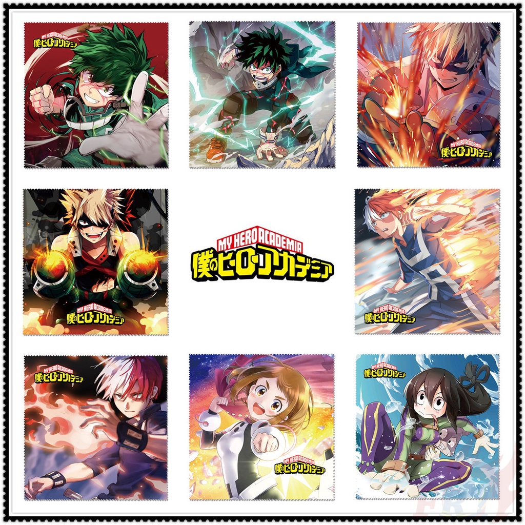 ★ Dụng Cụ Vệ Sinh Mắt Kính Họa Tiết Anime My Hero Academia ★ 1 Khăn Lau Kính, Màn Hình Điện Thoại