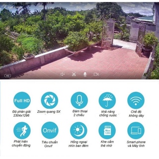 Camera wifi ngoài trời không dây Srihome Sh027 - Camera ip đàm thoại 2 chiều , cảnh báo chuyển động, chống nước Ip67