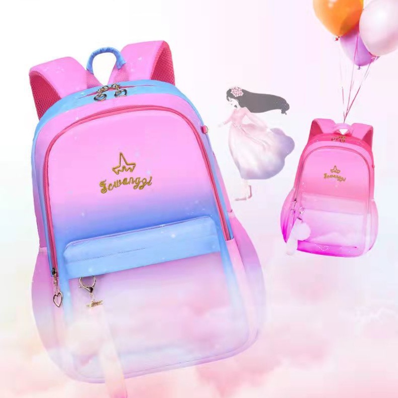 Balo Đi Học Chống Thấm Nước Chống Mòn Thiết Kế Phong Cách Công Chúa Dành Cho Bé Gái