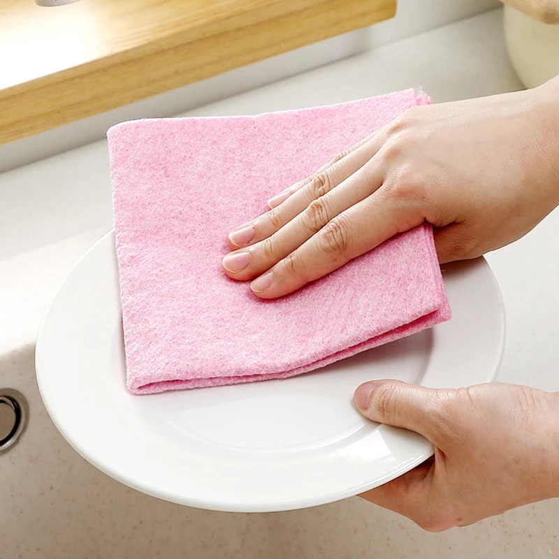 1 khăn lau xơ dừa tái sử dụng đa năng