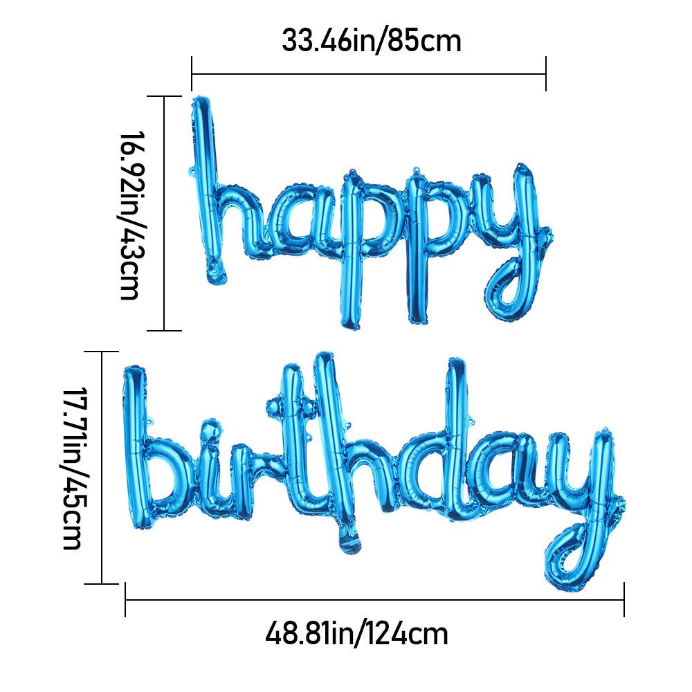 Bong Bóng Lá Nhôm Nhiều Màu 16 INCH Hình Chữ Cái Happy Birthday Nhiều Màu Sắc Trang Trí Tiệc Cưới Sinh Nhật