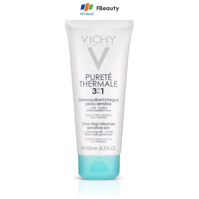 Sữa Rửa Mặt Tẩy Trang 3 Tác Dụng Vichy Purete Thermale One Step Cleanser (3 In 1) 100 ml
