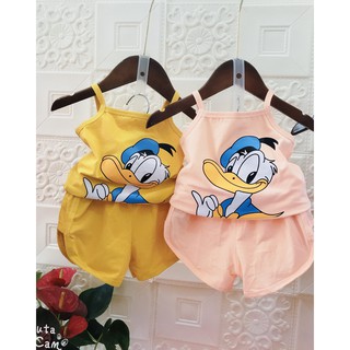 Bộ vịt donal 2 dây cho bé gái