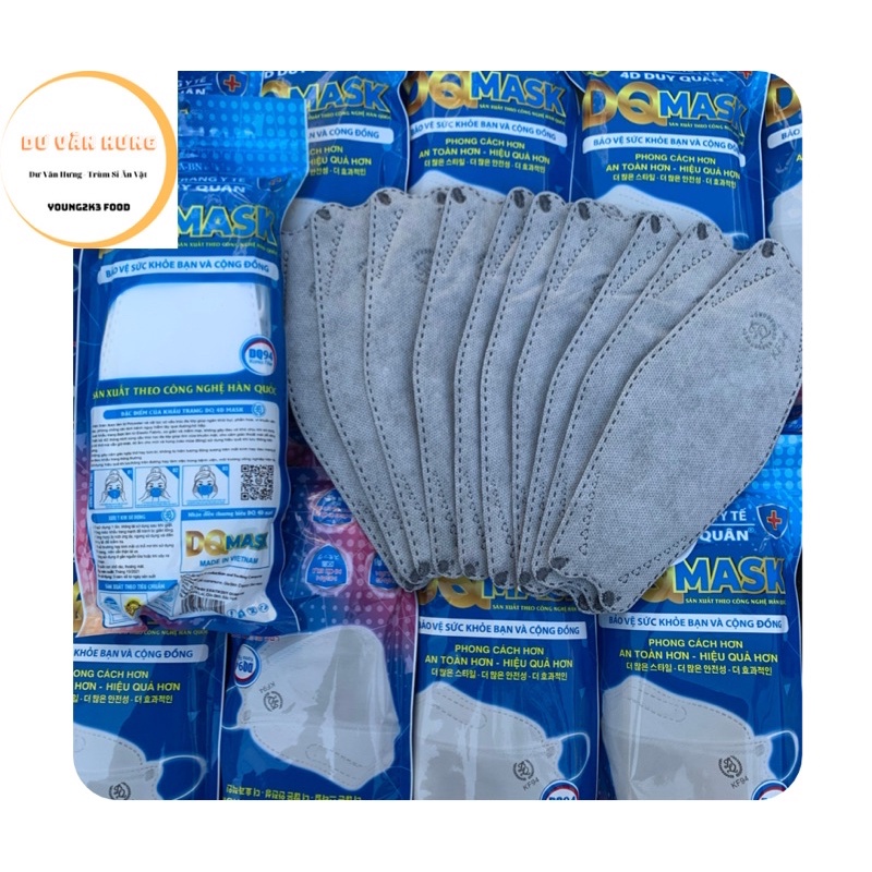 Khẩu Trang 4D Người Lớn Set 50 Cái Tiêu Chuẩn KF94 / Landmask