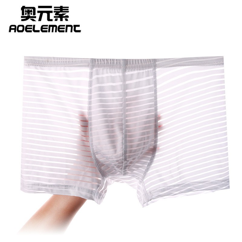 Quần lót chữ nhật không đường may xuyên thấu thoáng khí thời trang mùa hè cho nam